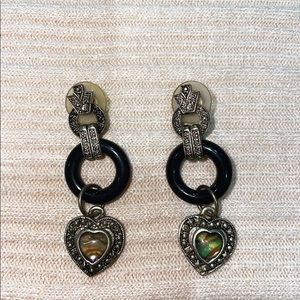 Heart statement earrings